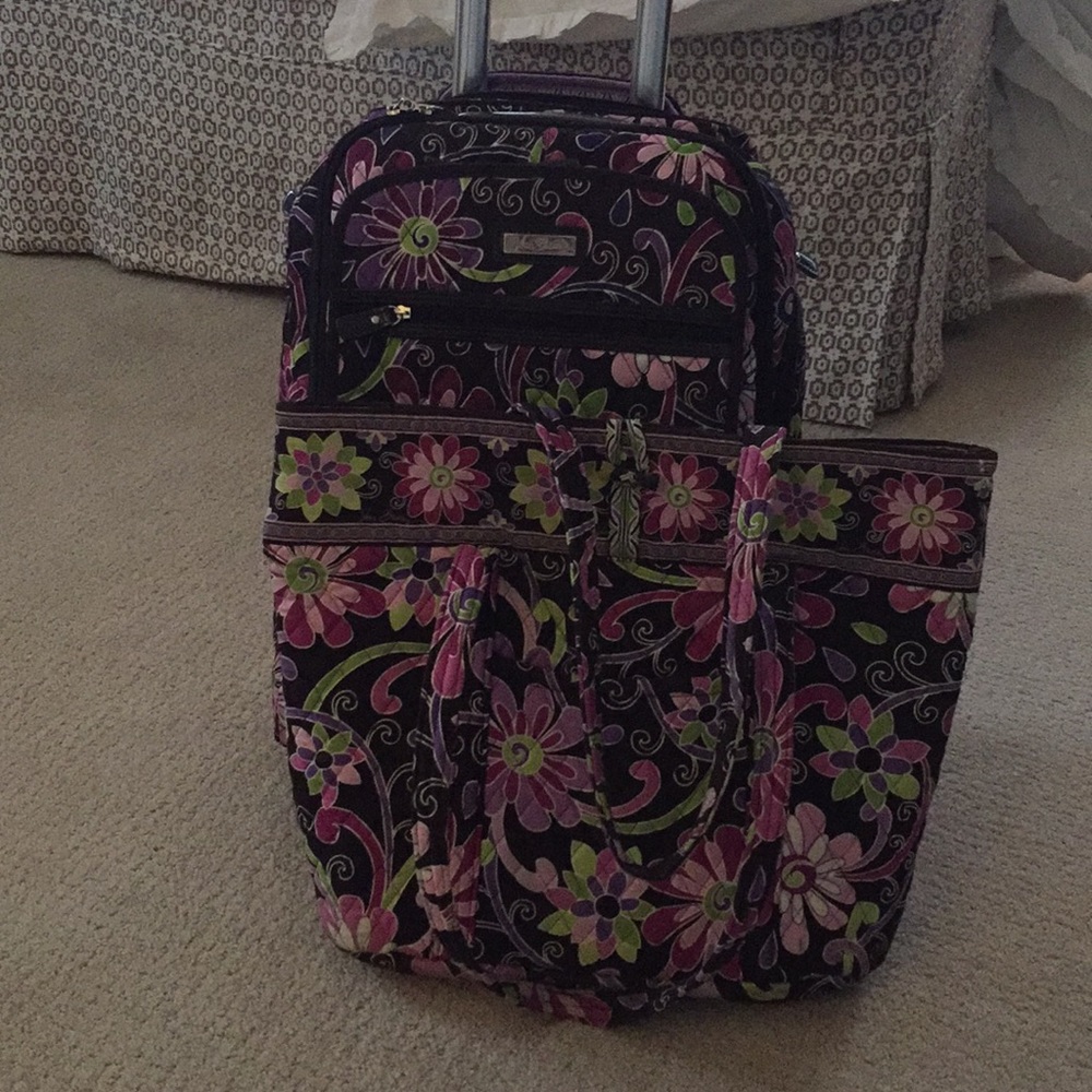 Vera Bradley Rolling Suitcase/Tote MATCHING SET